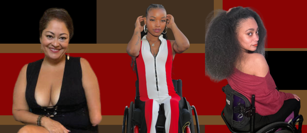 Image of three black and brown women with disabilities