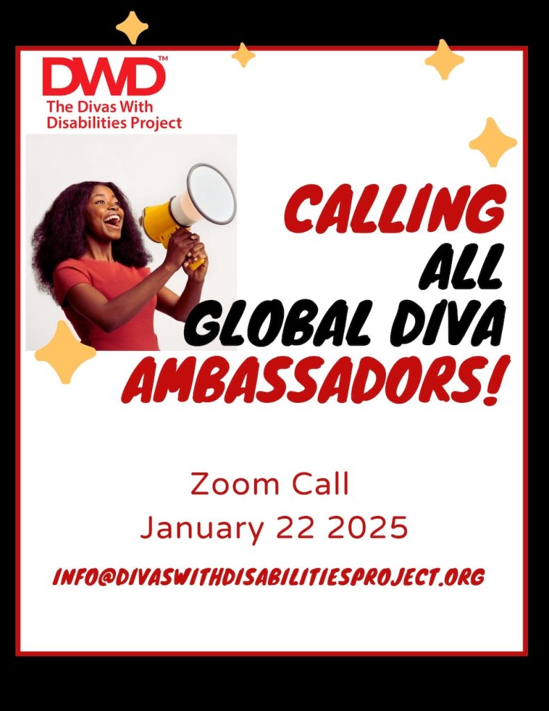 Flyer for Global Diva Ambassadors Zoom Call