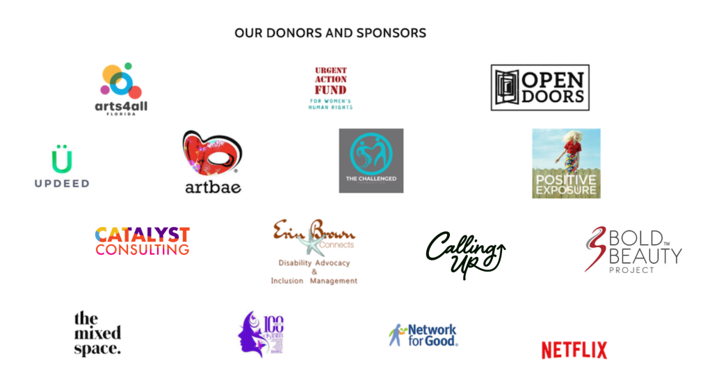 Contains the logos of various DWD Donors and Sponsors.