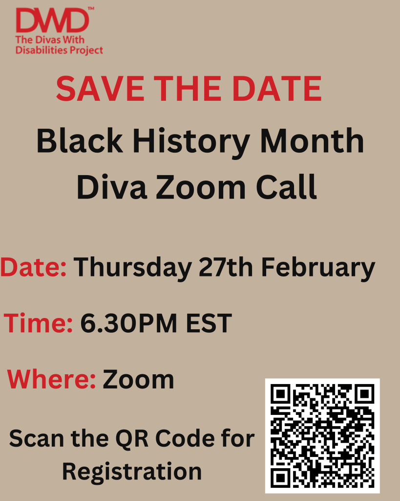 Graphic for Black History Month Diva Zoom Call