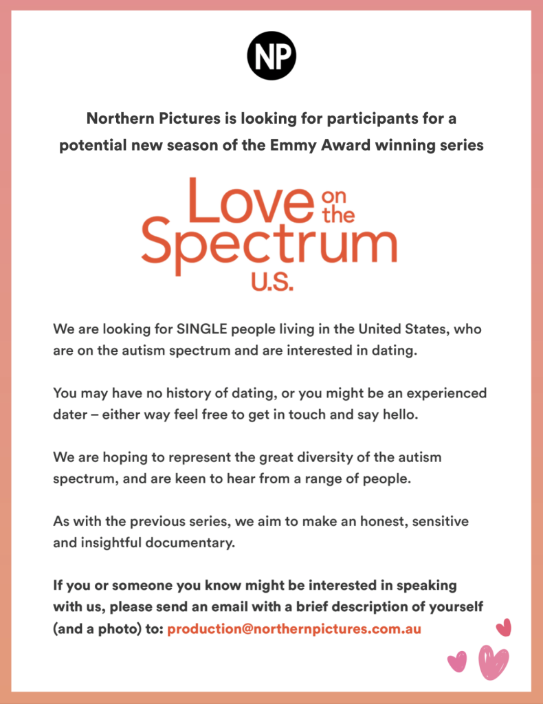 Casting Call for Love on the Spectrum