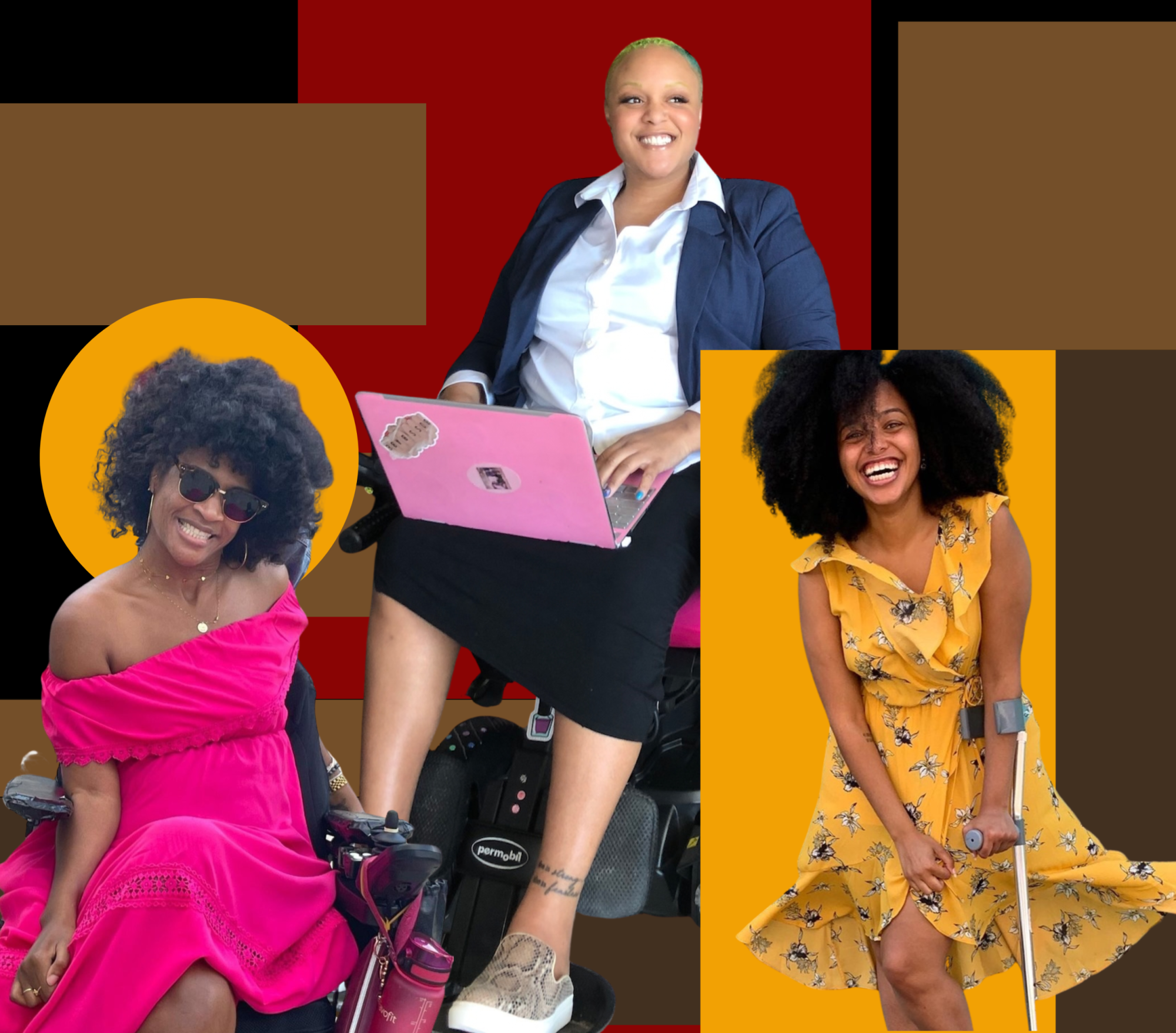 Image of three women with disabilities.